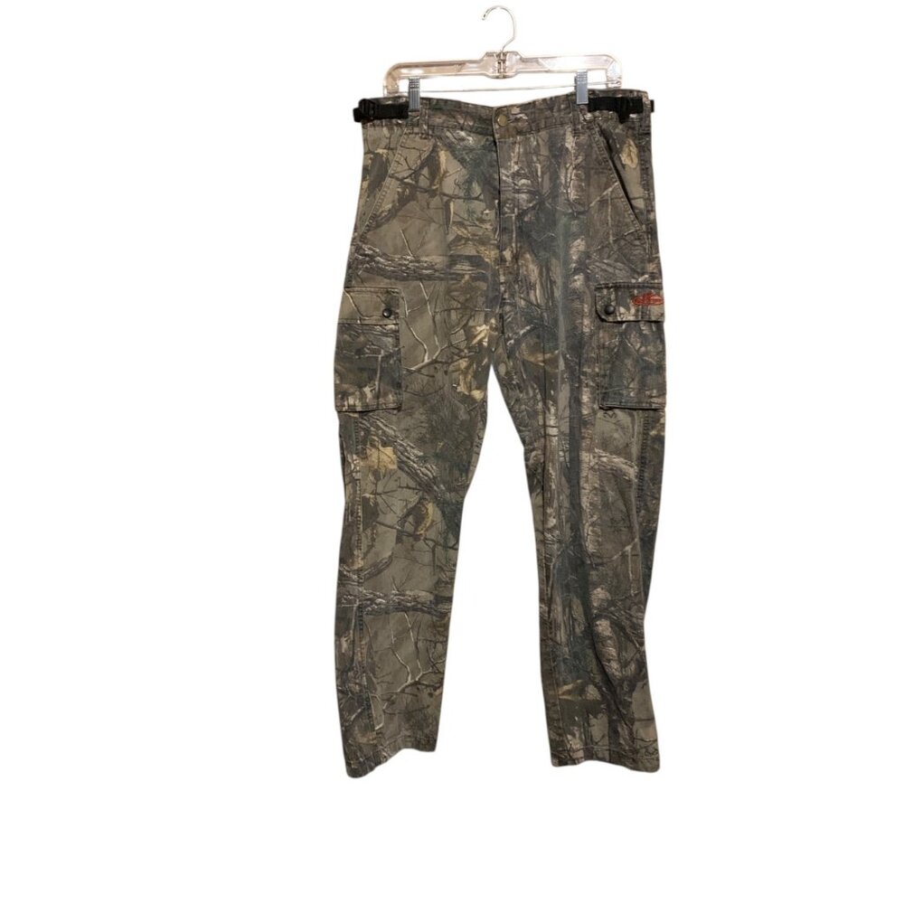 Team RealTree Men's Cargo Pants Adjustable Waist 30-36 Hunting‎ Camouflage